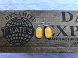 Dichroic  on Yellow Glass Earrings