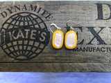 Dichroic  on Yellow Glass Earrings