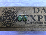 Pale Crinkle Dichroic Glass Earrings