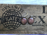 Pale Crinkle Dichroic Glass Earrings