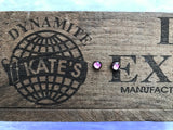 Pink Dichroic Glass Post Earrings