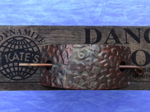 Large Giraffe Spot Copper Barrette