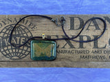 Gold Butterfly on Iridescent Glass Pendant
