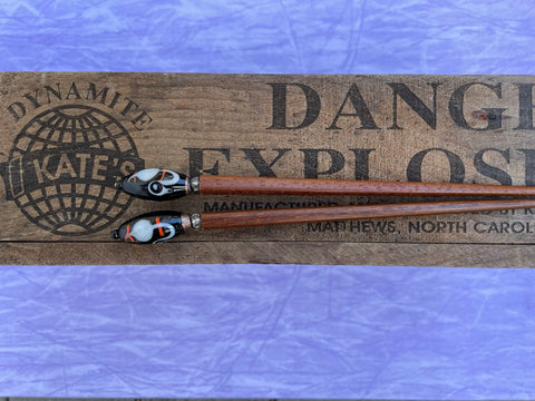 Oval Brown Bird Brown Hair Sticks