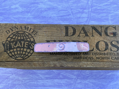 Pink Purple Swirl Enamel Barrette