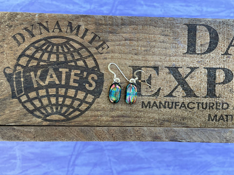 Pixie Stix Dichroic Glass Earrings
