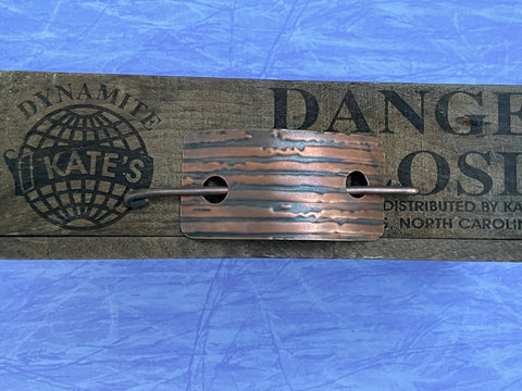 Copper Wood Barrette/Scarf Pin Antique Look